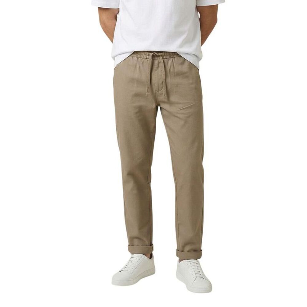Gianni Lupo Brown Polyester Casual Men's Pants